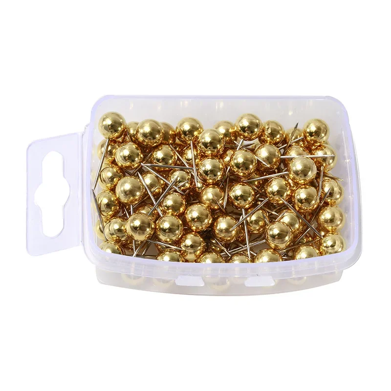 100PCS 6MM 4MM Map Tacks Push Pins Plastic Head with Steel Point Cork Board Safety Pin Colored Thumbtack Office School Supply