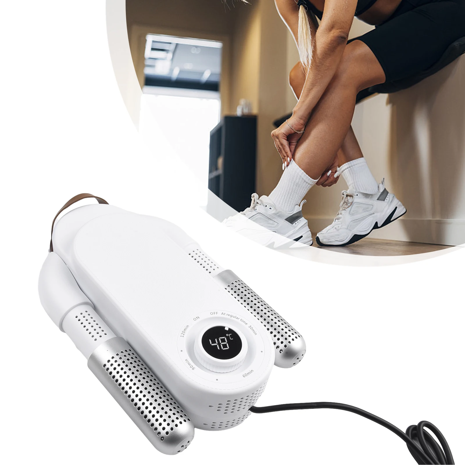 Smart Controlled Folding Shoe Dryer with Auto Shut Timer and Full Coverage Warm Air for Reliable Footwear Drying