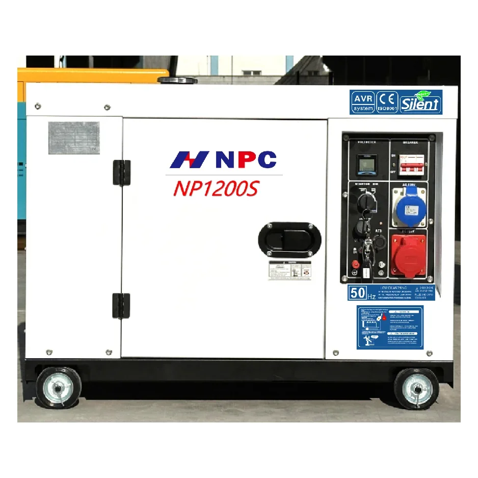 NPC super silent easy move 3 phase generator die sel 10kw silent 12kva generator die sel for home use electric generation