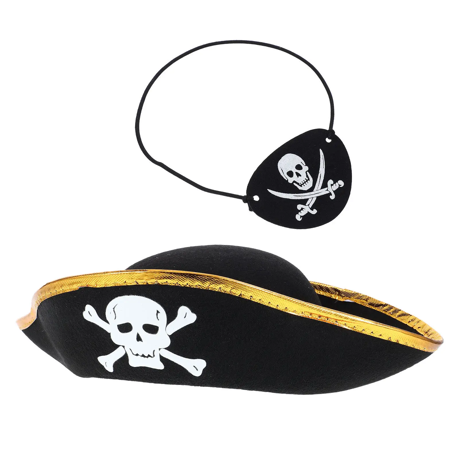 2Pcs Pirate Eye Patch Set Unique Design for Adults Cosplay Masquerade Party Halloween Accessories Pirate Costume
