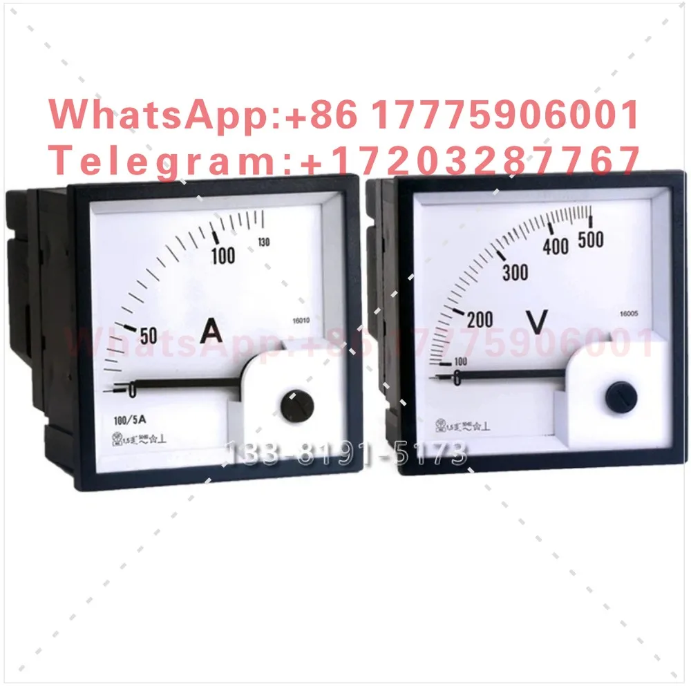 Ammeter, voltmeter, pointer, mechanical meter, AMP VLT analog meter, 500V 50A-2000A