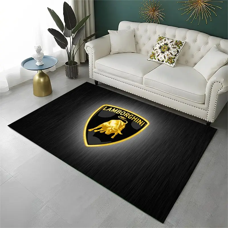 Racing Car L-Lamborghini MOTO Non-Slip Area Rug for Living Room,Bedroom,Playroom,Soft Carpet Floor Mat Home Decor Rug  Room view 5