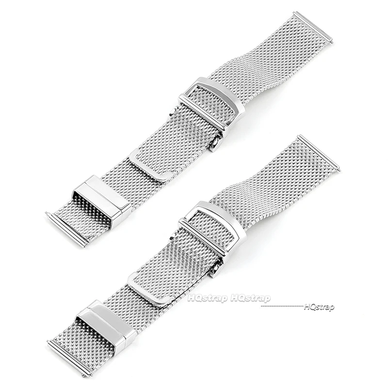 High Quality Milanese Mesh Bracelet for IWC Pilot Watchband for Omega Seamaster Stainless Steel Folding Clasp Wristband 20m 22mm