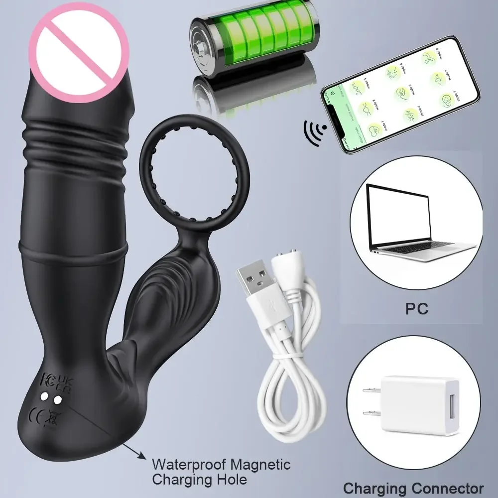 Menunda Ejakulasi Dilator Diam Tandu Penis Isi Ulang Stimulator Pria Penician Cincin Wanita Vibrator Pria Tahan