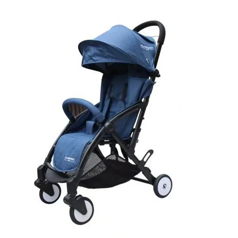 

Baby Stroller Can Sit and Lie Down Light Folding Simple Pull Rod Baby Umbrella Cart Portable Children's Trolley