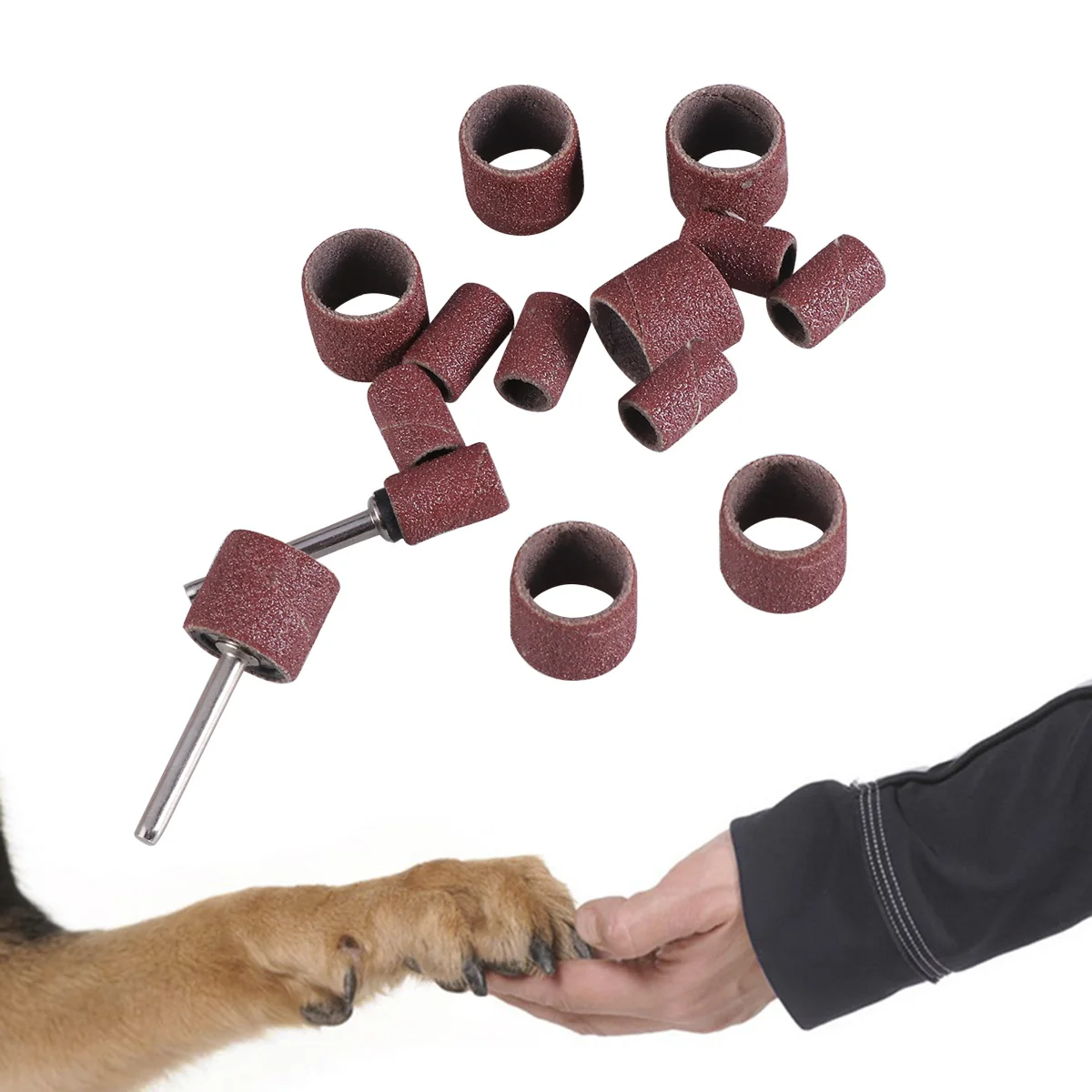 

14pc Sandpaper Ring Accessories Small Sanding Bands Set Rotary Tool Kits Woodworking Glassfiber Nail Shaping Polish
