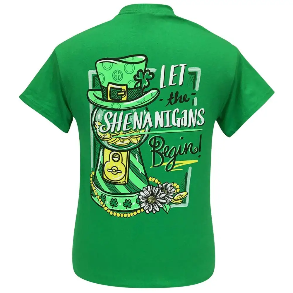 Girlie Girl Originals Shenanigans Irish Green Short Sleeve T-Shirt Anime Graphic T-shirts for Men Clothing Women Tees High Quali