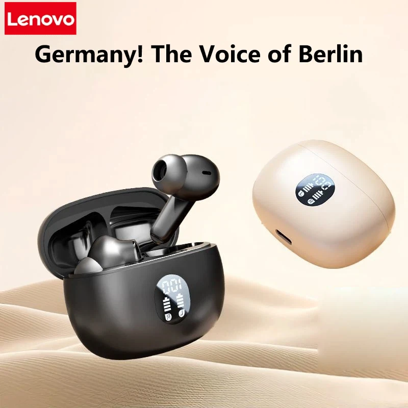 Lenovo TWS Bluetooth Earphones for iPhone Wireless Bluetooth Headset Noise Cancelling Earbuds with Mic Wireless Headphone