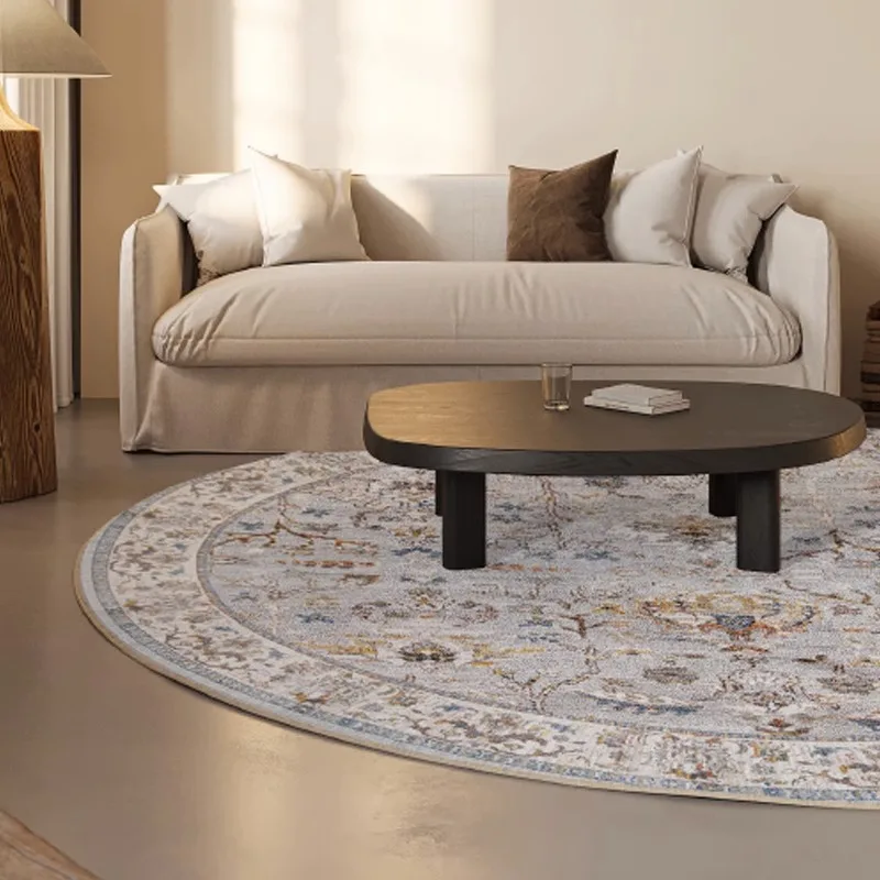 Living Room Round Rug Vintage Style Home Table Chair Mats Persian Soft Living Room Rugs and Carpet Home Decor Morocco Area Rug