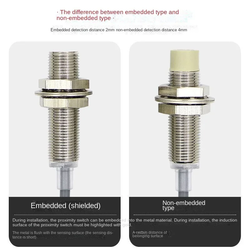 M12 Metal Proximity Switch TR12-4DNPN Two Two Two Three-Wire Sensor 220pnp Normally Open Closed 24V