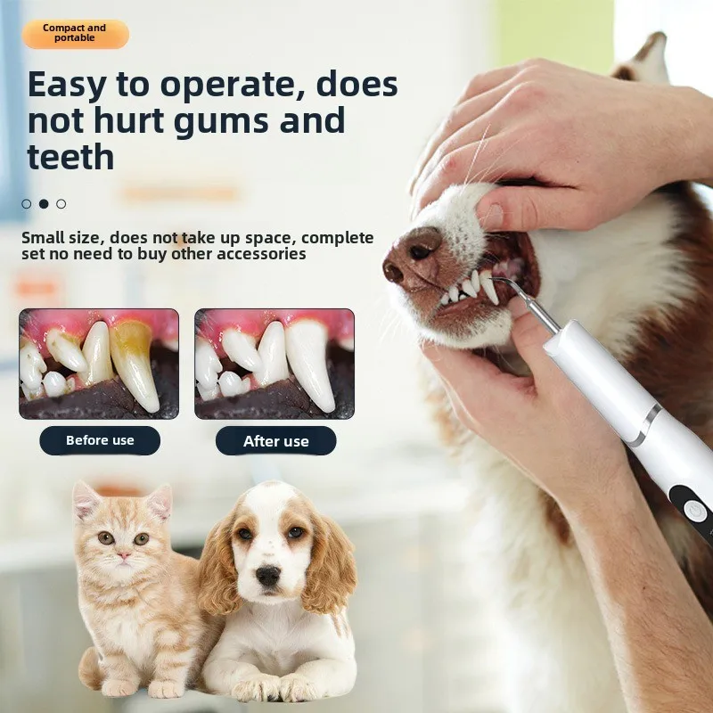 Charging Ultrasonic Tooth Cleaner for Pet Dogs Tooth Stone Removal Dirt Removal Instrument Pet Cleaning Products Dental Brush