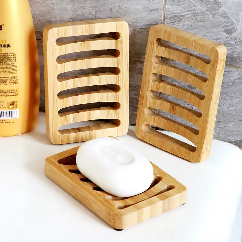 1 pc saboneteira de bambu, suporte de sabão de barra de madeira para chuveiro, bandejas auto drenantes, economizador de sabão para chuveiro banheiro cozinha