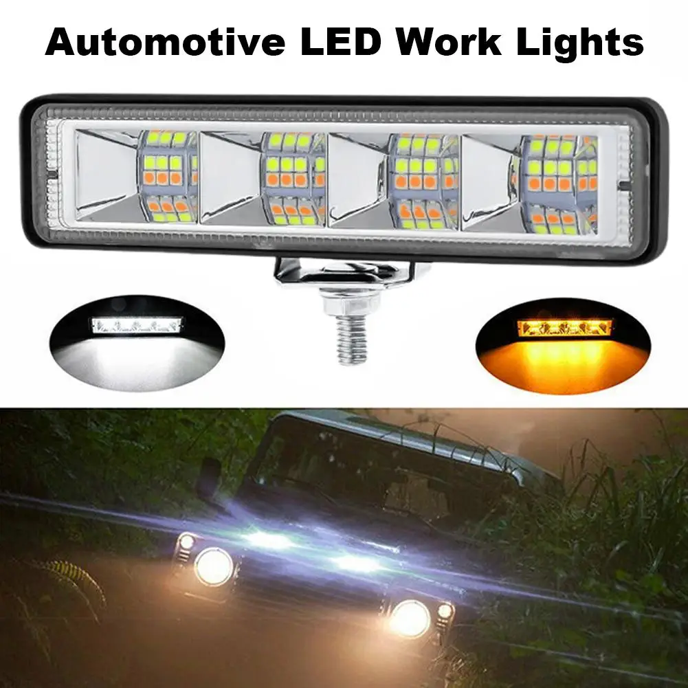 

24LED 48W Рабочий свет Бар Белый Желтый Стробоскоп Вспышка Внедорожная работа 12V-30V Прожектор Синий Светодиодный Свет Дальнего Фонаря Противотуманный Красный Автомобиль T7I5