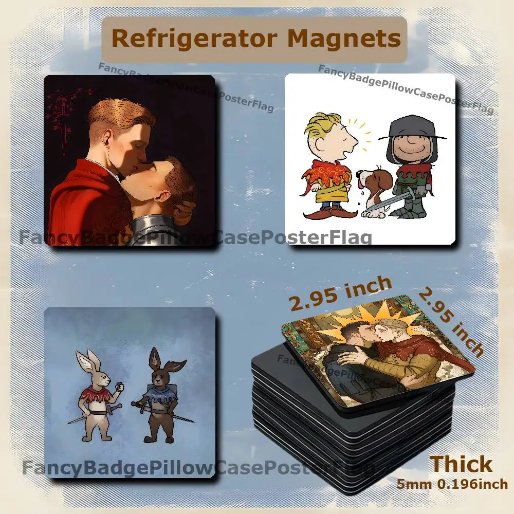 K-Kingdom Come Deliverance 2 Hans Henry KCD2 75mm Refrigerator Magnet Magnetic Style Home Decoration Gift Personalized Magnetic