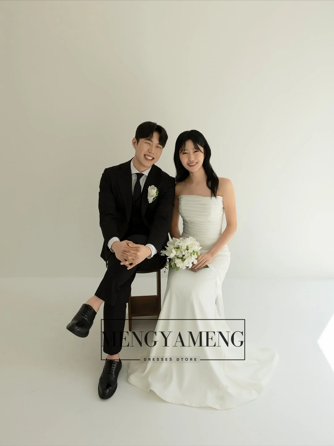 ZHUISHU 심플한 한국 웨딩 드레스 사진 촬영 우아한 스트랩리스 신부 드레스 파티 이브닝 맞춤형