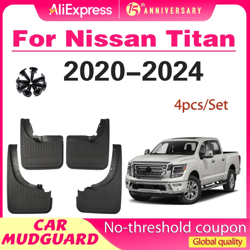 

For Nissan Titan 2020 2021 2022 2023 2024 Fender Mudguard Mud Flaps Guard Splash Flap Mudguards Car Accessories
