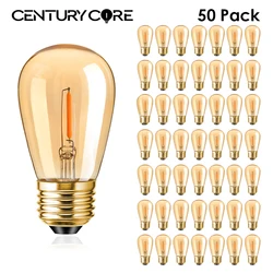 Amber S14 E27 Led 220V Light Bulb Replacement 1W 2200K Warm White Vintage Indoor Outdoor Chandelier Garland Bulbs Filament Lamp