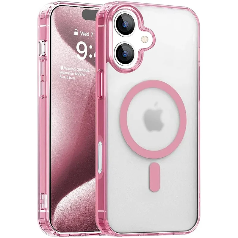 

Magnetic Magsafa Strong Hybrid Case For iPhone 16 15 14 13 12 11 Pro XS Max Plus Mini X XR Candy Color Matte Hard Cover Silicone