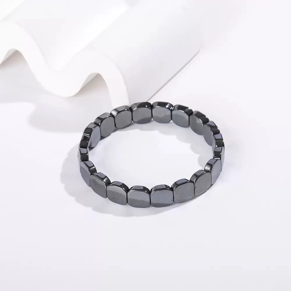 Hematite Bracelet For Men Reclaim Your Edge Confidence Natural Hematite Stone Beaded Stretch Healing Bracelets Gift Jewelry