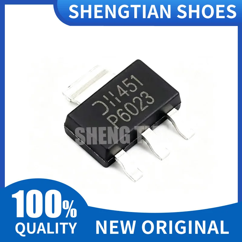 10PCS Original DMP6023LE-13 SOT-223 P-channel 60V 18.2A 7A MOSFET field-effect transistor