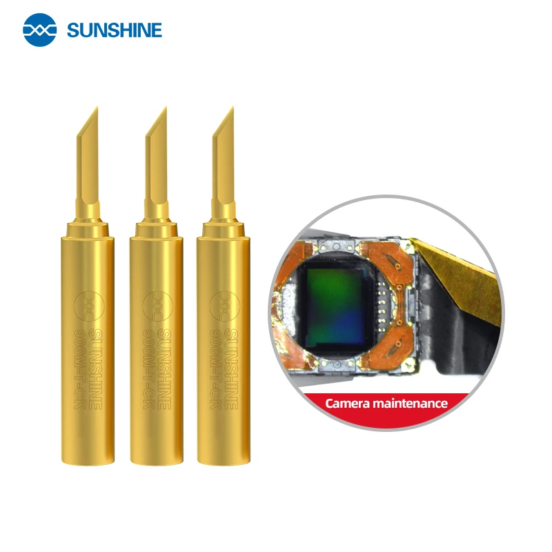 Sunshine 900M-T-CK Pure Copper Electric Soldering Iron Tips 936 Heating Core Rapid Heating Head For Mobile Phone Camera Repair