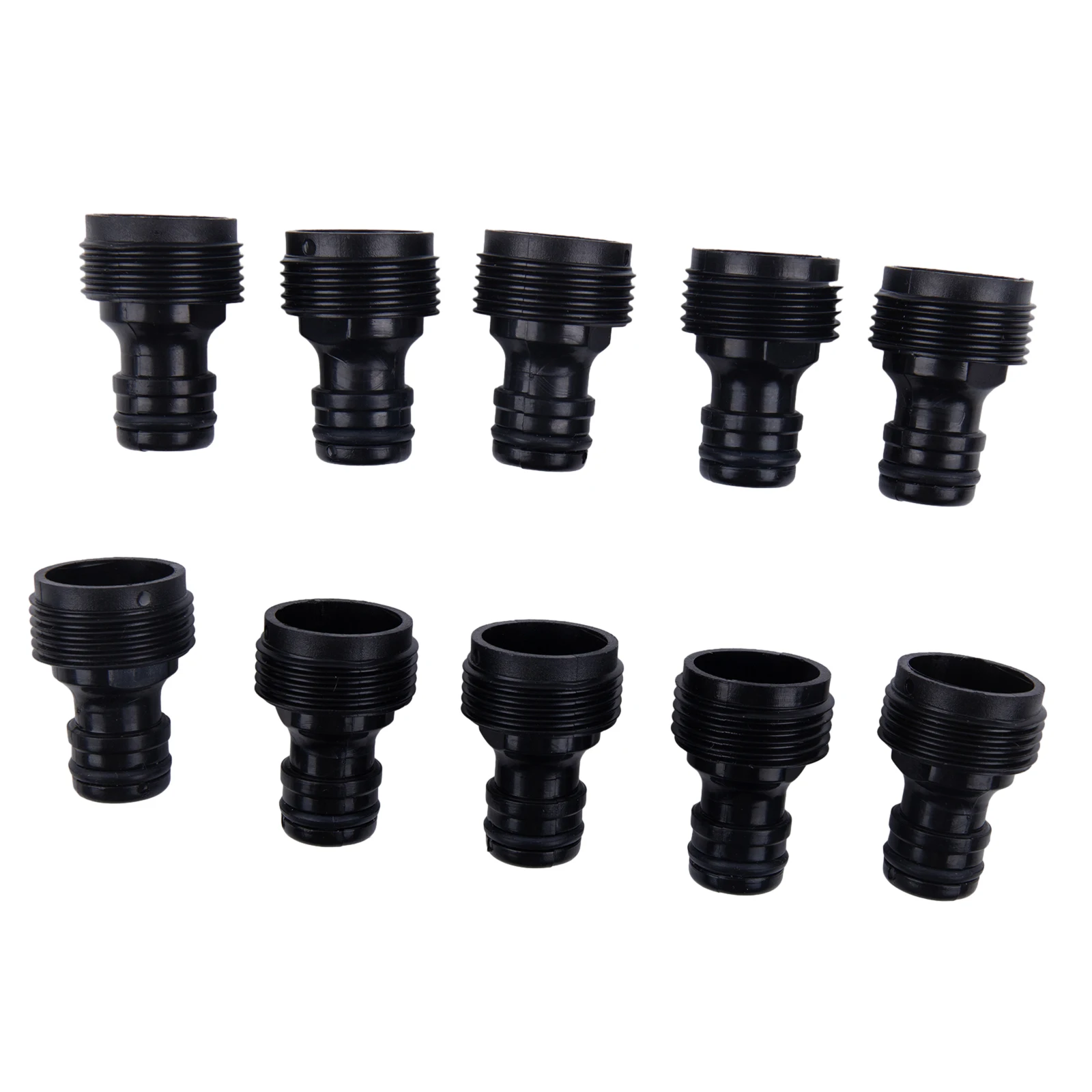 10 Pack Plastic Garden Hose Quick Connect Fittings for 3/4 Inch GHT Standard US Garden Hoses with Male Connector Ends