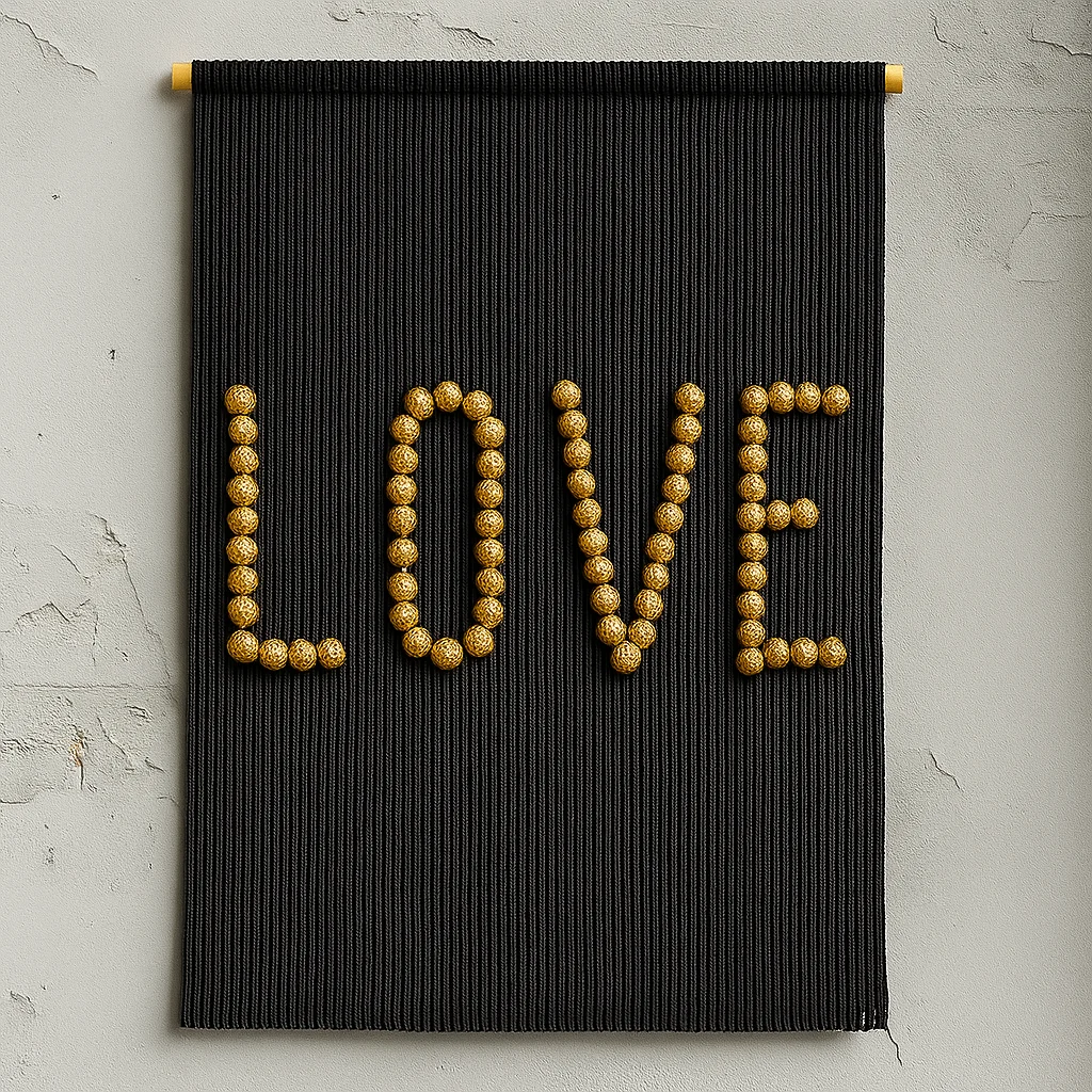 #￥Luxurious Black Tassel Macrame Beads Advanced Macrame Art Deco Handmade Wall Hangings Style Valentine's Day Cotton Natural