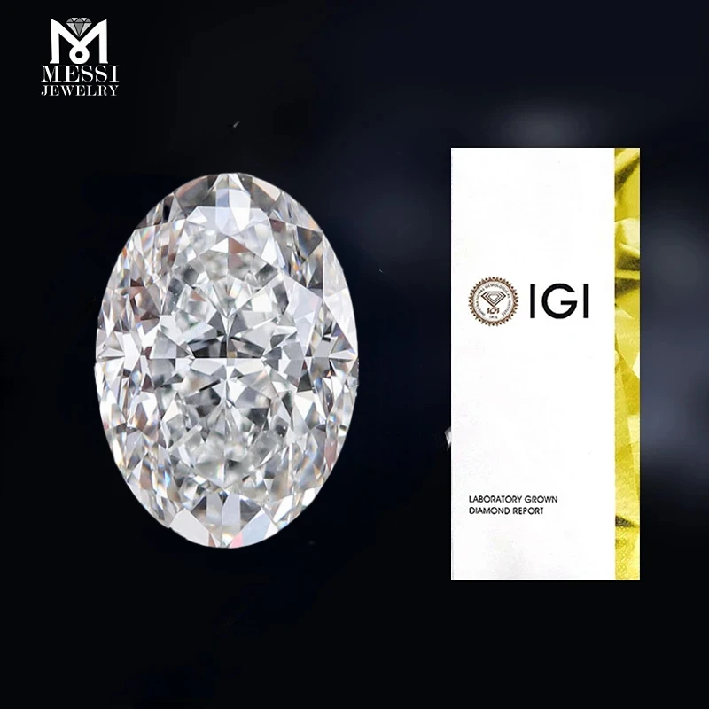 With IGI certificate  lab grown diamond  CVD HPHT Oval Shape Diamonds Stone Wholesale