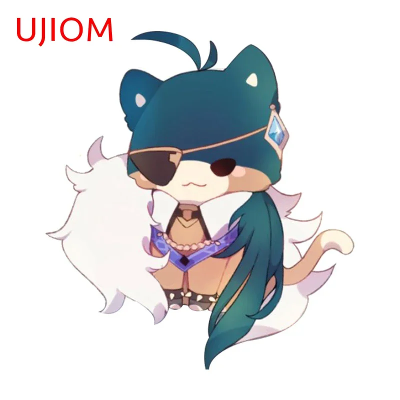 UJIOM 13cm Genshin Impact Chibi Anime Wall Stickers Waterproof Creativite Laptop Kids Room Switch Decal Baby Nursery Room Decor