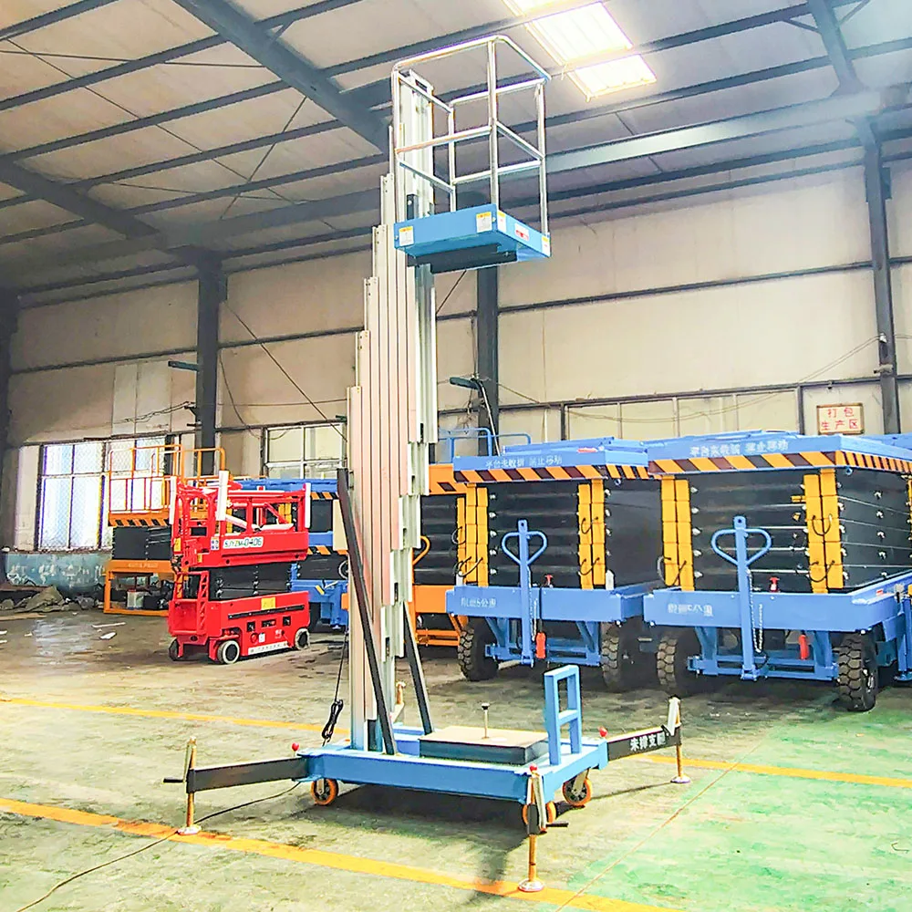 Precise Control Electric Aluminum Alloy Single Mast Lift Table Aerial Work Elevating Platform Vertical Mast Man Lift Platform