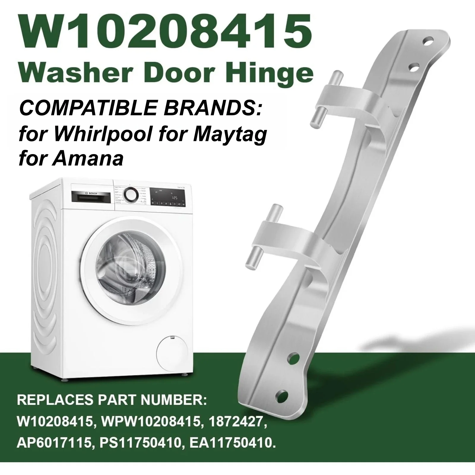 1Pc W10208415 Metal Washing Machine Door Hinge For Whirlpool For Maytag WPW10208415 EA11750410 Washer Dryer Accessories Replace
