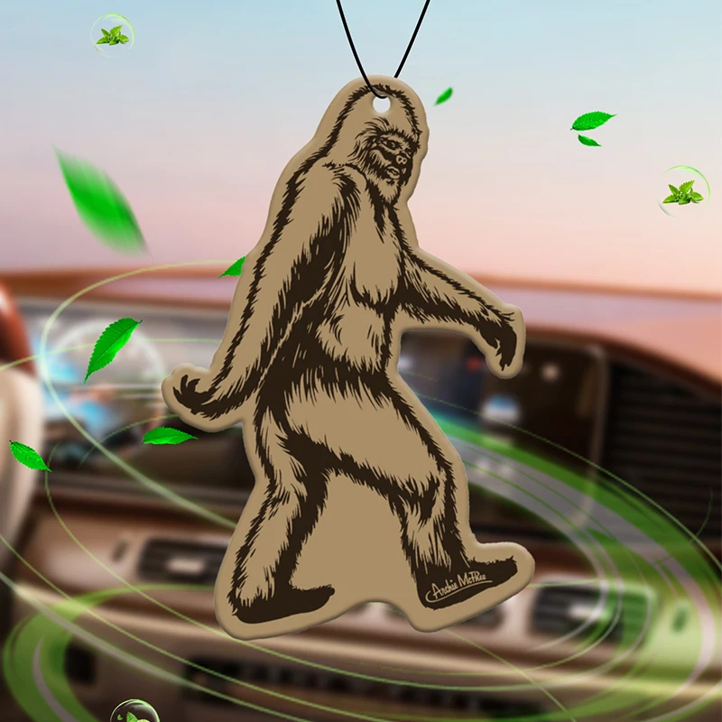 Bigfoot Gorilla Hilton (Hotel Scent) Car Air Freshener |   Rearview Mirror Hanger & Dual-Purpose Air Vent Clip |   Natural Material Aromatherapy Tablets |   Long-Lasting Fragrance for 90 Days |   Alcohol-Free |   Not Afraid of the Sun Exposure |   Designed Specifically for Odor Removal in Cars, Closets, and Bathrooms. |   Cartoon Animation Graphics |   Unisex |   Luxury-Grade Fragrance |   The Same Ocean-Themed Design as Five-Star Hotels