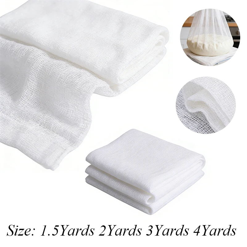 1Pcs Reusable Cheese Cloth Bag Soybean Milk Cheesecloth Filter Nut Milk Vegetable Stuffing Yogurt Coffee Strainer 1.5-4Yards