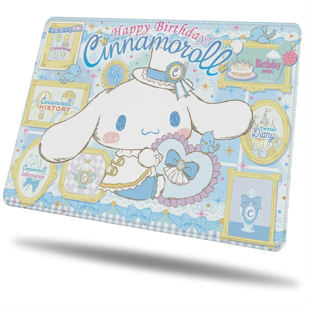 Cinnamoroll Keyboard Pad Small Rubber Mat Gaming Mouse Pad Anime Pc Accessories Mousepad Company Gamer Girl Game Mats Desk Mause