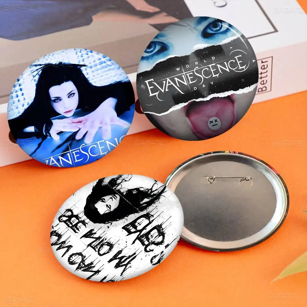 E-Evanescence Fallen A-Amy Lee 58mm Pins Funny Badge Interesting Cartoon Animals Brooches Backpack Clothes Gift Accessory