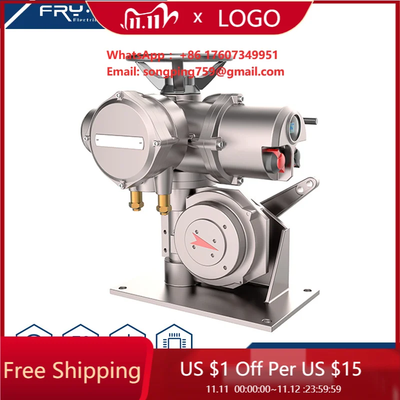 Rotary Quarter Turn Electric Motorized Gearbox Actuator Modulating Duty Torque and Position Control 4-20mA Signal for Gas