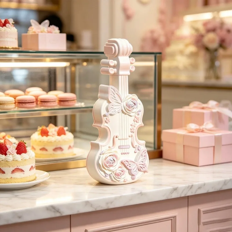 European Carved 3D Violin Silicone Mold Handmade DIY Chocolate Fondant Baking Mould Aroma Candle Epoxy Resin Gypsum Gift Mold