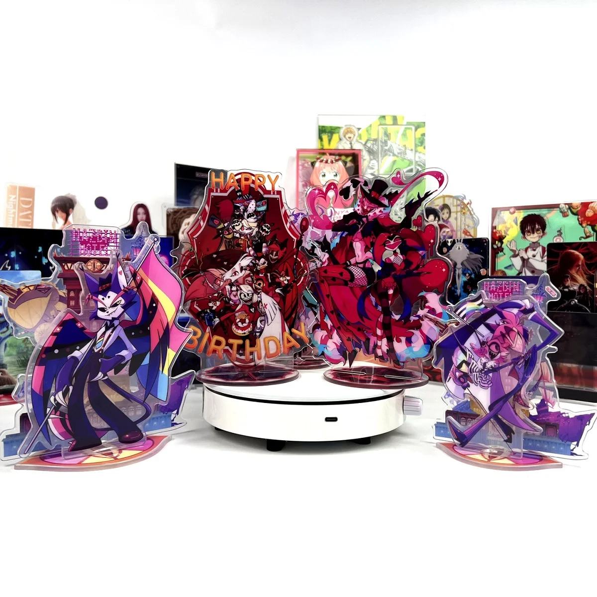 Helluva Boss Anime Figure Acrylic 15cm Stand Model Blitzo Desk Decor  Christmas present The gifts for anime fans