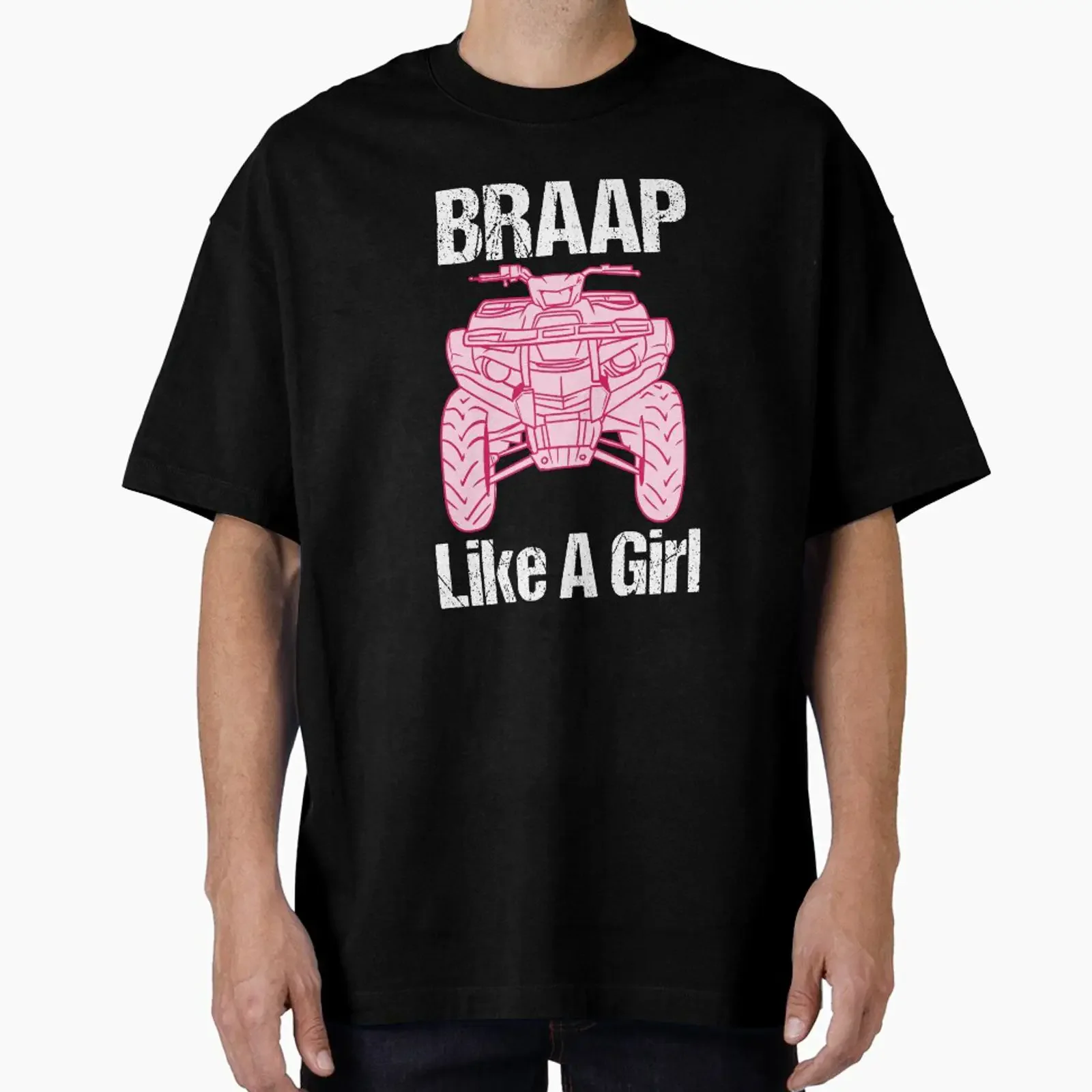 Braap Girl ATV Four Wheeler Quad Bike designed and sold by Clara Hollins vintage Washed Stylish Unisex graphic Soft Breathable