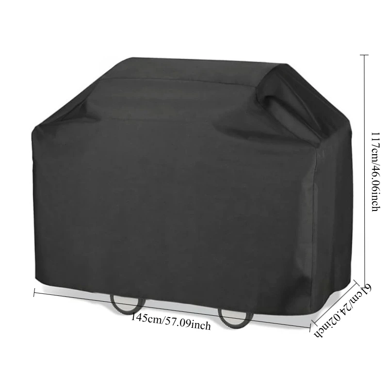 BBQ Grill Cover Waterproof Heavy Duty Outdoor Gas Barbecue Cover UV Resistant Windproof All Weather Patio Grill Protective Cover