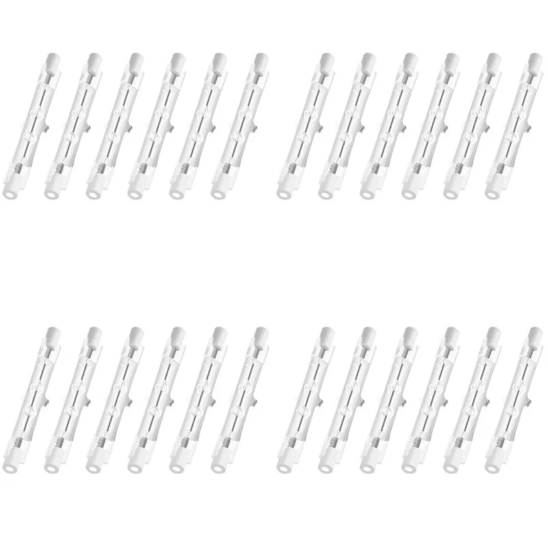 AB08-24Pcs R7s Halogen Rod 78 Mm 100 W Dimmable Halogen Light Bulbs R7s Warm White 2800K 1800LM 230V J78 Halogen Floodlight
