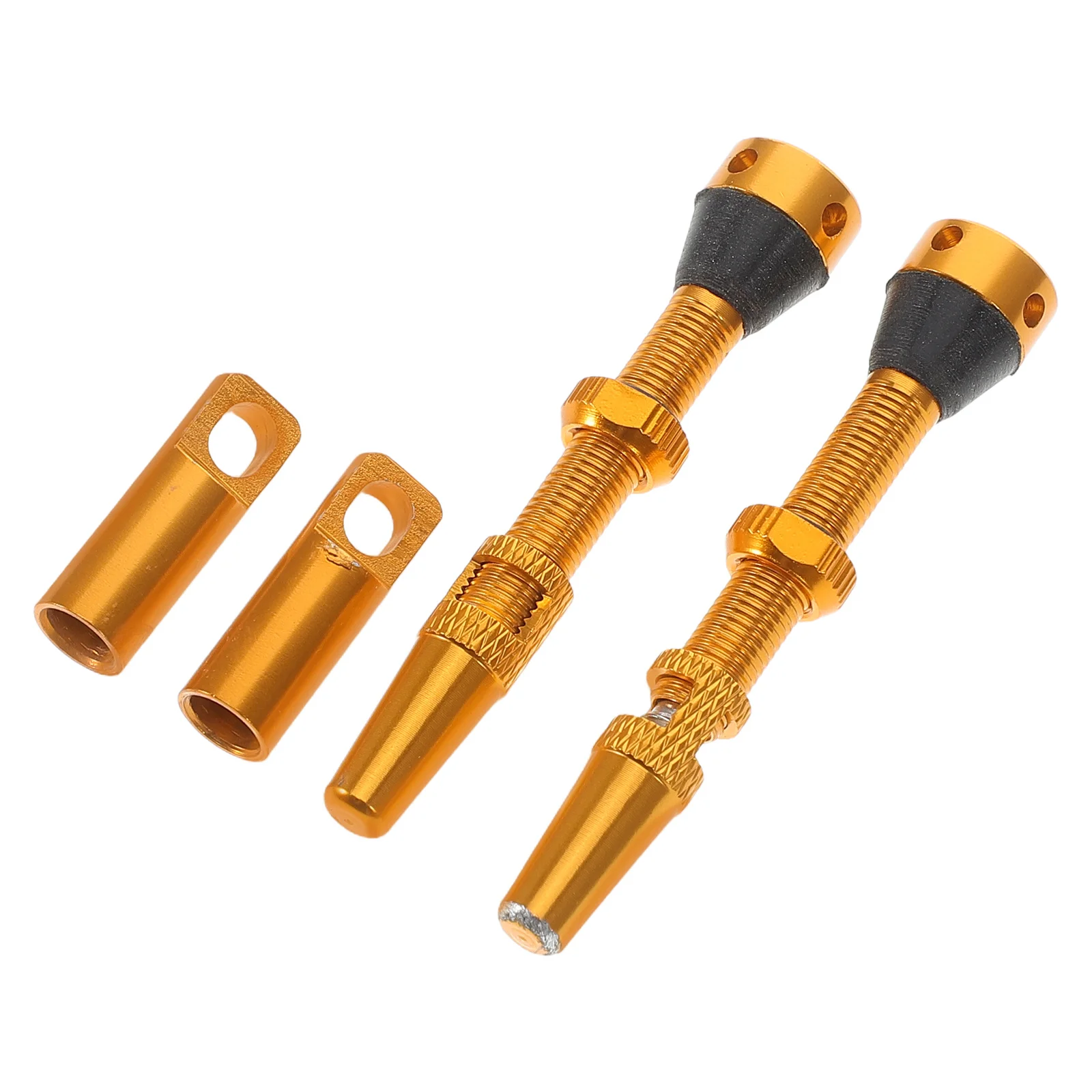 

4Pcs Bicycle Vacuum Valves Cnc Machined Prevent Backflow Valve Adapter Kit for Air Compressor Tubeless Valve Stems