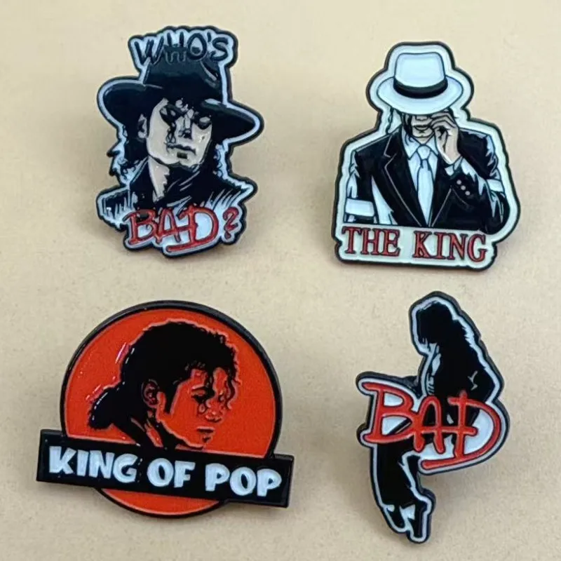 4pcs Rock Band Badge Guitarist Enamel Pin Music Brooch Jewelry Fans Gift Fun Backpack Decorative
