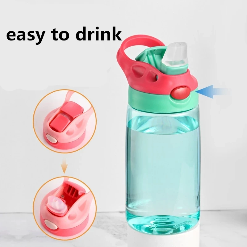 Children Water Bottles Portable Outdoor Safety Tritan BPA Free Students Girl Birth Gift 480ML Juice Draw Drinking Cup Customized