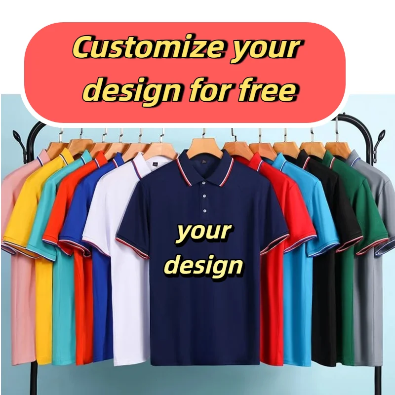 Summer Men's Wear Quick Drying 180g Polo Shirt Personalized Custom Design Print Logo Company Employee Work Clothes Workwear Top