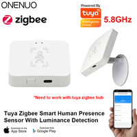 Tuya Zigbee Human Presence Detector Smart Life MmWave Radar Pir Motion Sensor with Luminance Distance Detect Monitor Breathing