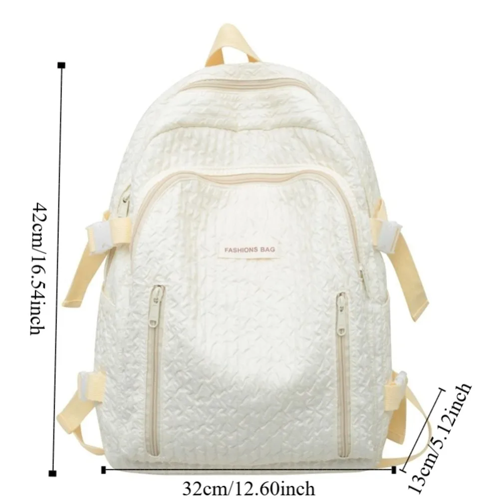 Solid Color Students School Bag Simple Candy Color Large Capacity Backpack Daypack Waterproof College Backpack Students