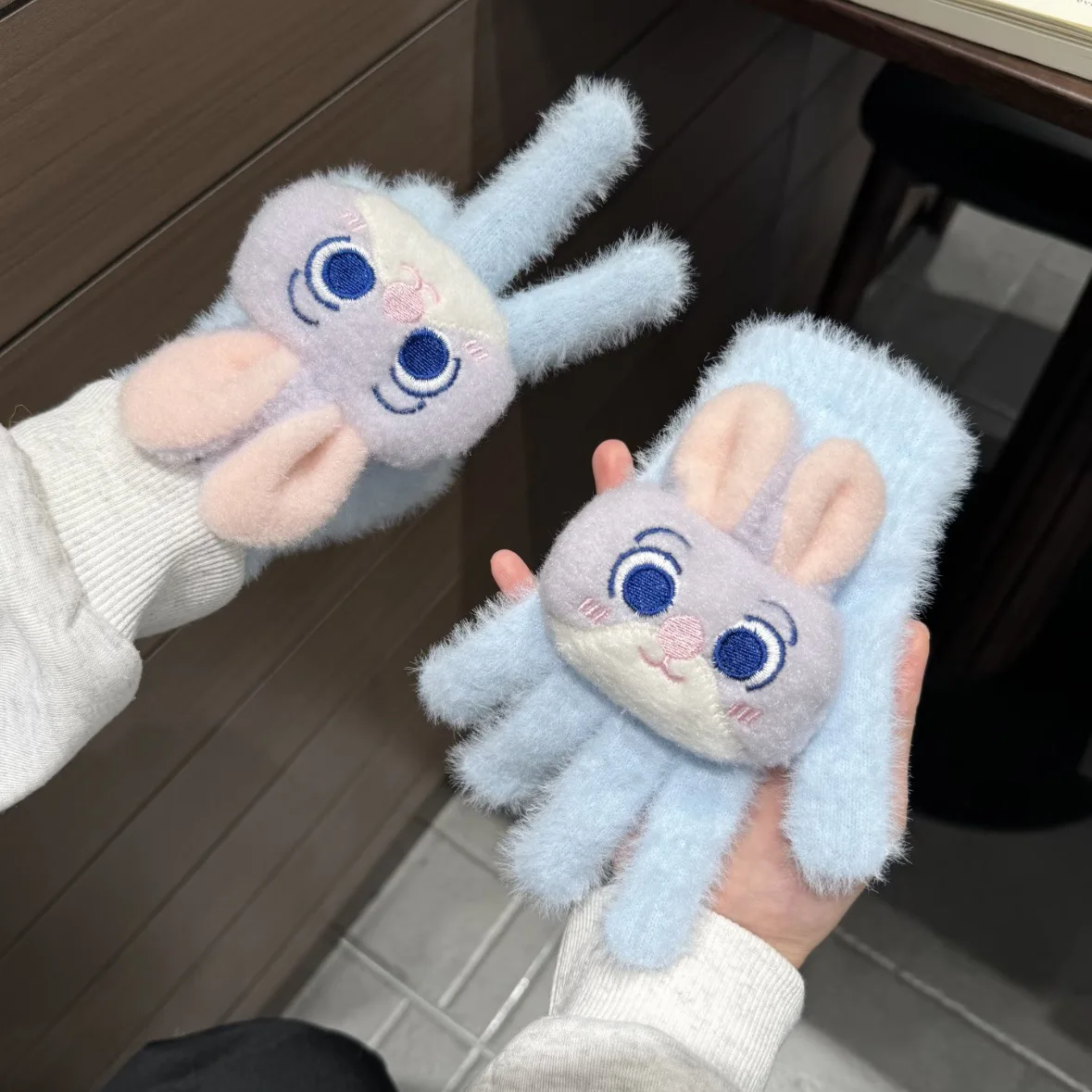 قفازات ديزني زوتوبيا من نيك وايلد، جوديث لافيرن، هوبس، قفازات شتوية دافئة بخمسة أصابع، قفازات للطقس البارد. #4