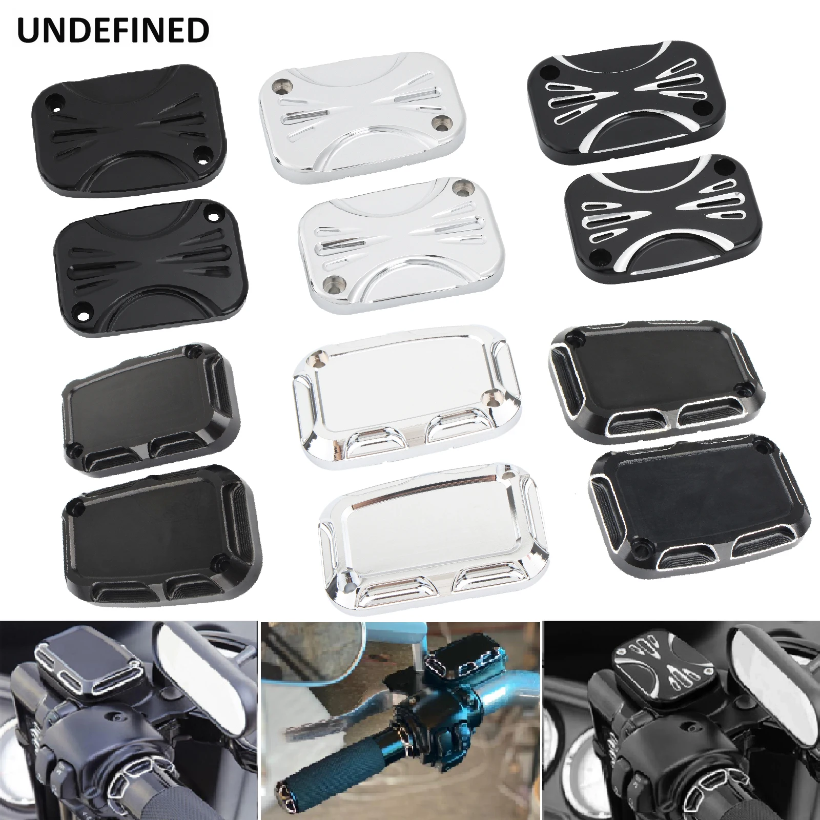 Motorcycle Front Brake Reservoir Master Cylinder CNC Cover for Harley Touring Road King Street Electra Glide Ultra Limited V-Rod