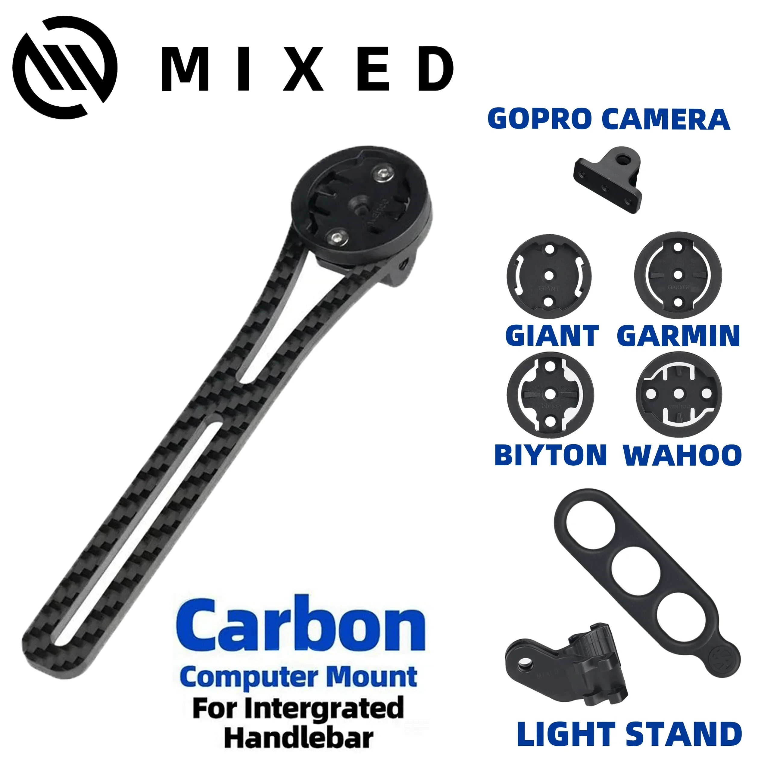 

MIXED Carbon Bike Computer Holder Speedometer Mount Holder Stopwatch Bicycle Speedometer accessories - Garmin Giant Biyton Wahoo